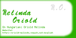 melinda oriold business card